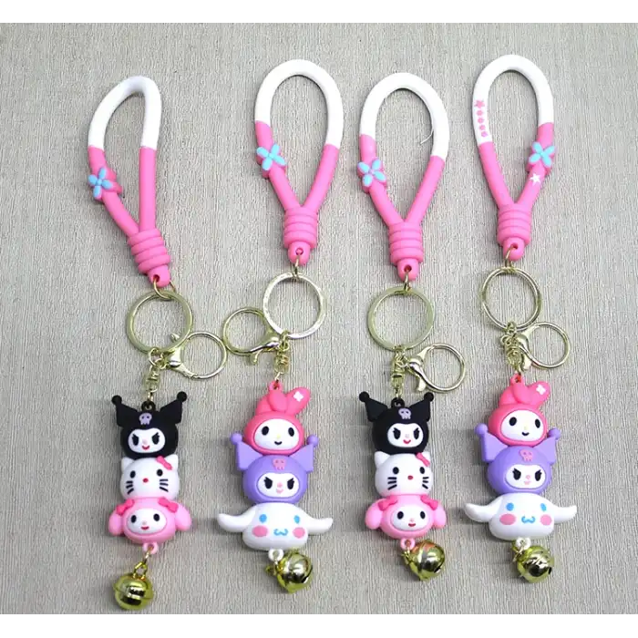 Hello Kitty Ve Arkadaşları Silikon Anahtarlık