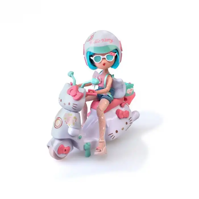 HKTF3000 Hello Kitty Manga Bebek ve Pretty Pink Scooter