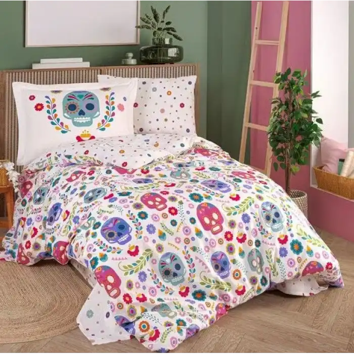 Hobby Tek Kişilik Poplin Nevresim Takımı Alice Fuşya