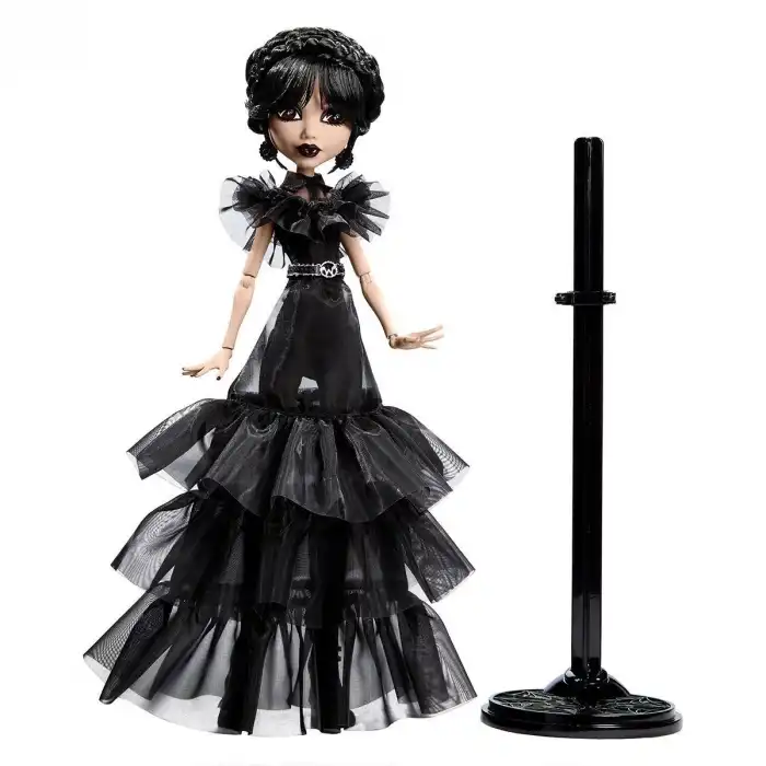 HXJ03 Monster High Wednesday Balo Elbiseli Bebek