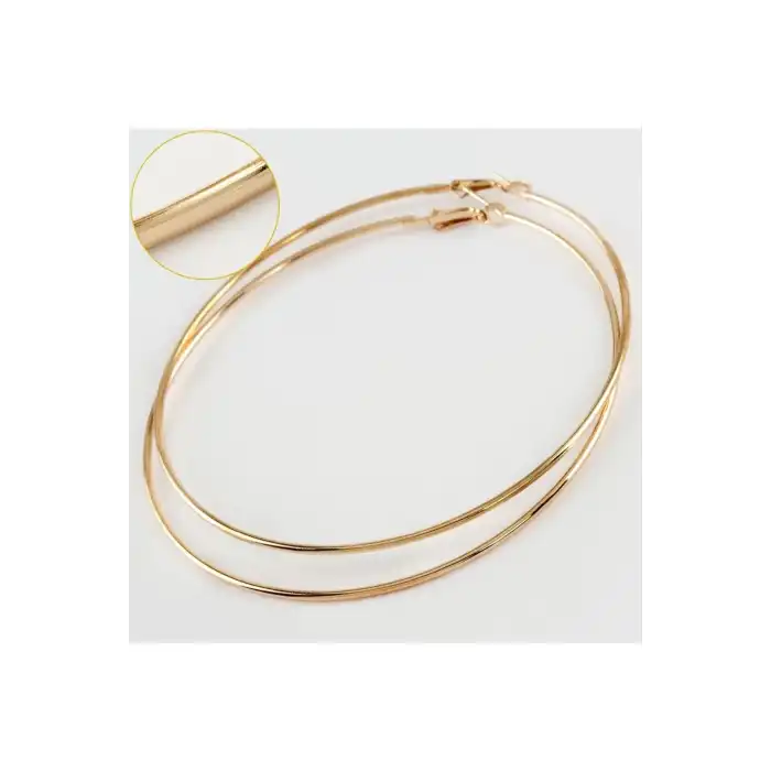 İnce Boru Metal Halka Küpe 8-9-10 cm