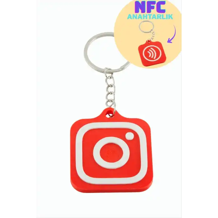 InstagramLogolu 3D Baskılı NFC Anahtarlık