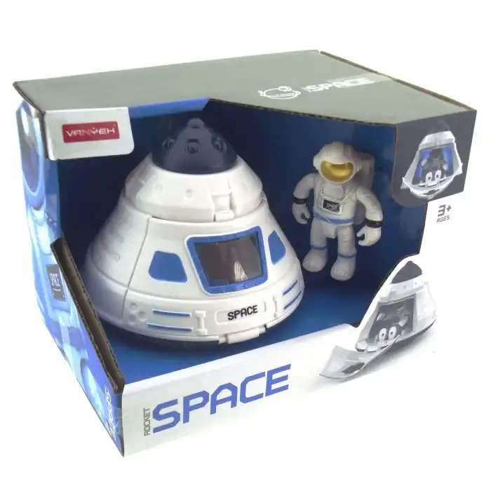 Işıklı ve Astronotlu Uzay Kapsülü