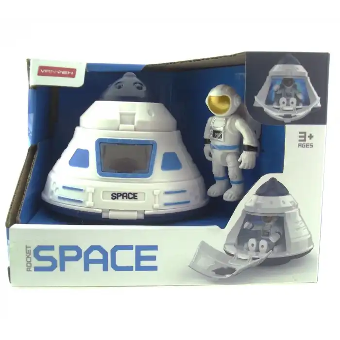 Işıklı ve Astronotlu Uzay Kapsülü