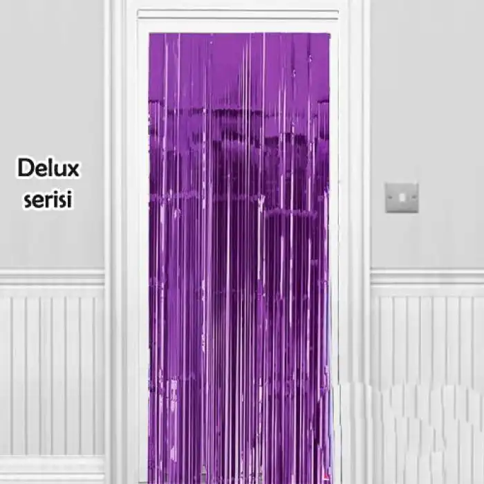 Işıltılı Duvar Ve Kapı Perdesi Mor Renk 90x200 Cm Bx40