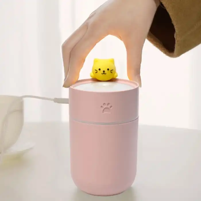 Isınan Kedi Mini USB Sessiz Hava Nemlendiricisi