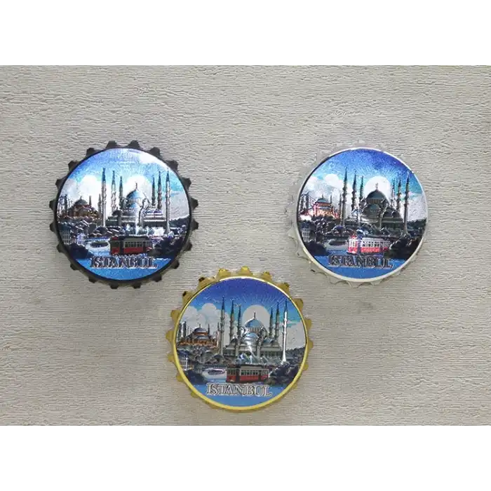 İstanbul Temalı Gazoz Kapağı Magnet - Model 3