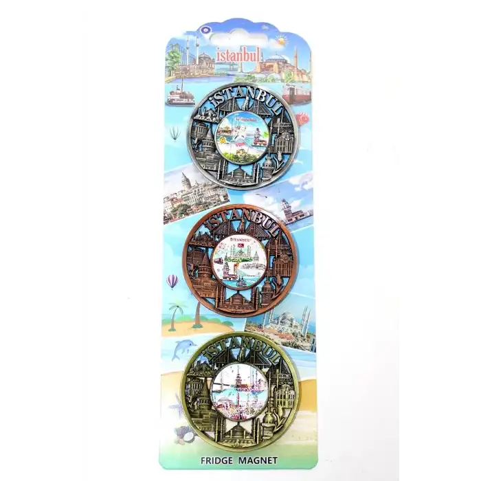 İstanbul Temalı Metal Magnet 3lü Set Alk2890