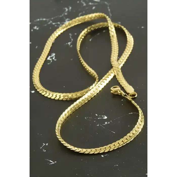 İtalyan Zincir Çelik Kolye 55 cm