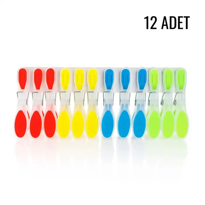 İz Bırakmayan Silikon Mandal 12 Li Bx40