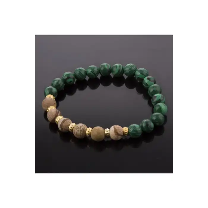 Jasper-Malahit Doğaltaş Bileklik