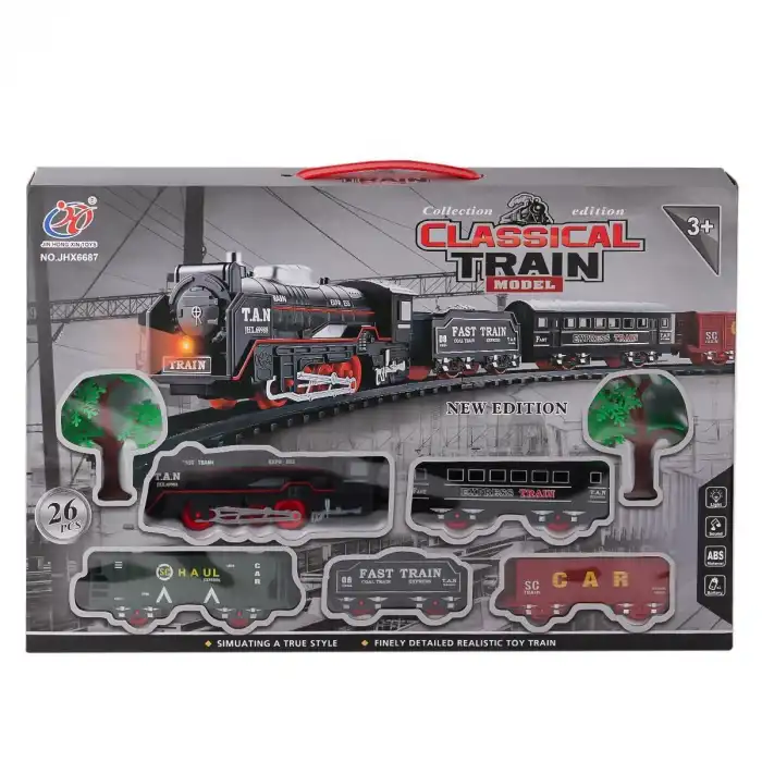 JHX6687 Sesli Işıklı Tren 26 Parça