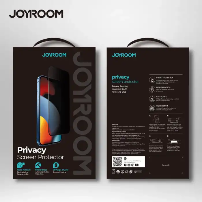 JR-P02 TEMPERED GLASS IP14 PRO PRIVACY