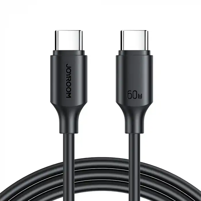 S-CC060A9 60W TYPE C-TYPE C 0.25M-BLACK