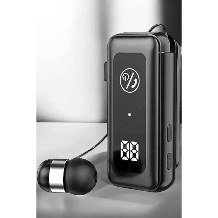 Kablolu Makaralı Bluetooth Kulaklık Uzun Pil Ömrü Dijital Göstergeli