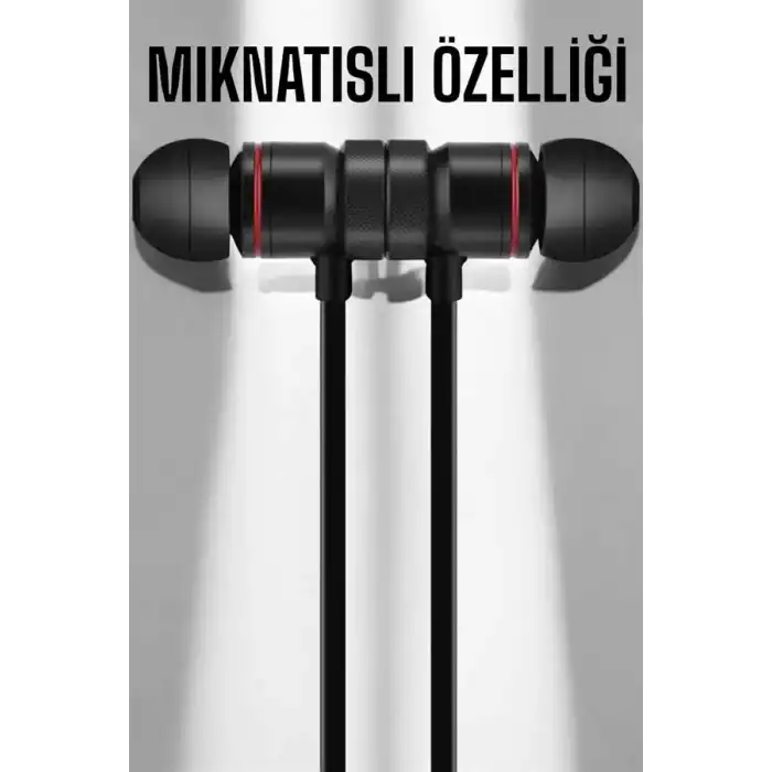 Kablolu Mıknatıslı Sport Kulaklık Bluetooth Bağlantılı