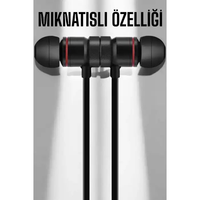 Kablolu Mıknatıslı Sport Kulaklık Bluetooth Bağlantılı