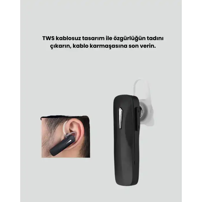 Kablosuz Bluetooth 4.1 Tekli Kulaklık | DSP Mikrofon ve HiFi Ses
