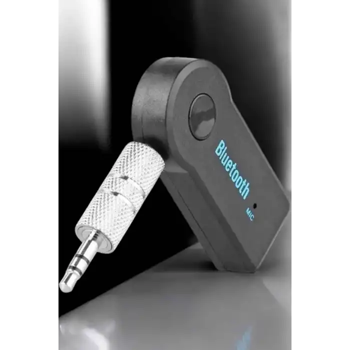 Kablosuz Bluetooth Aux Araç Kiti Siyah Hafıza Kartlı