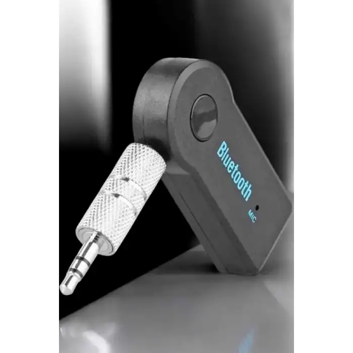 Kablosuz Bluetooth Aux Araç Kiti Siyah Hafıza Kartlı