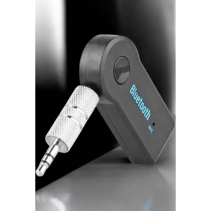 Kablosuz Bluetooth Aux Araç Kiti Siyah Hafıza Kartlı