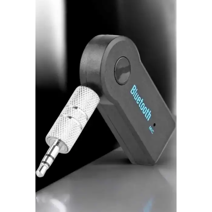 Kablosuz Bluetooth Aux Araç Kiti Siyah Hafıza Kartlı