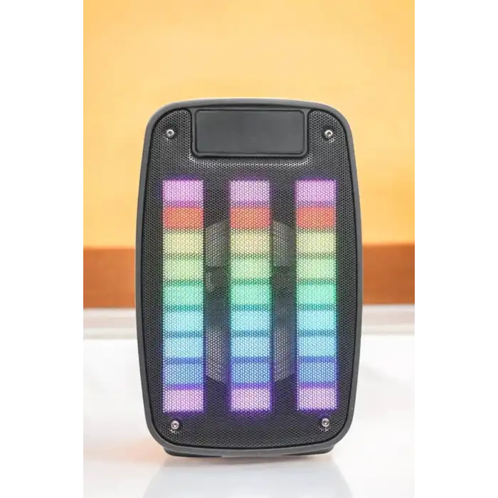Kablosuz Bluetooth Hoparlör Taşınabilir 6.5 İnç Led Işık Kareoke