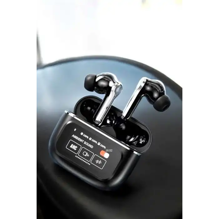 Kablosuz Bluetooth Kulaklık Ekranlı Uzun Şarj Süreli Anc Destekli