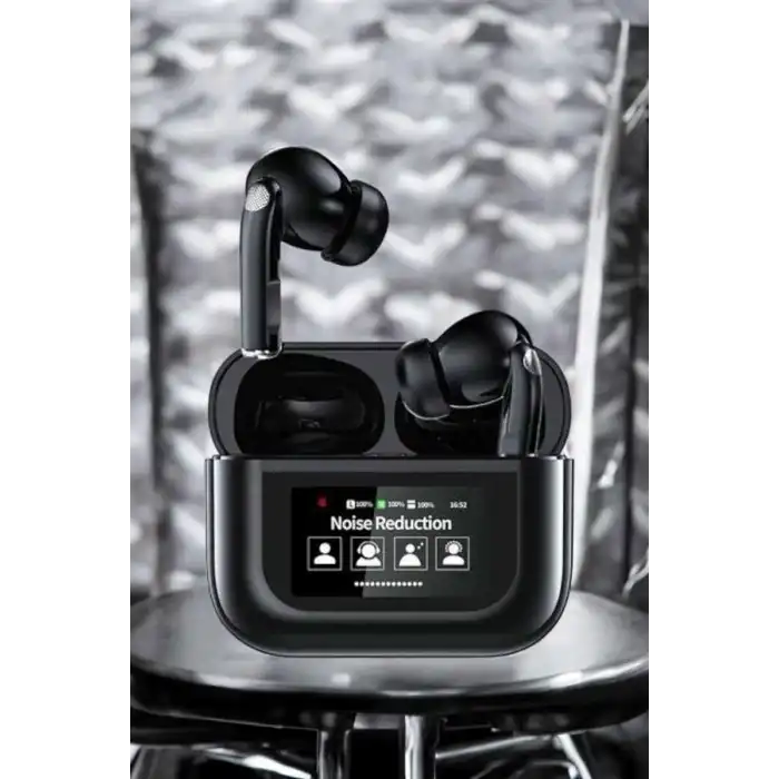 Kablosuz Bluetooth Kulaklık Ekranlı Uzun Şarj Süreli Anc Destekli