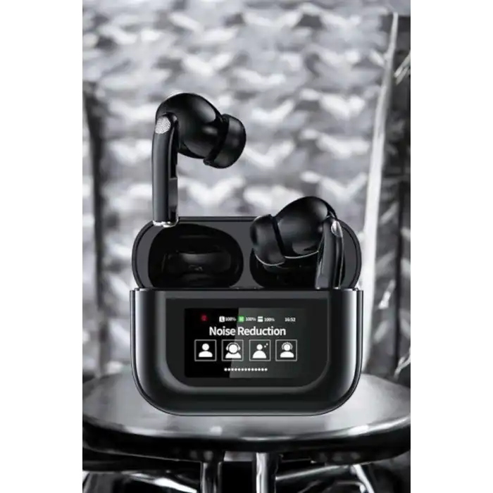 Kablosuz Bluetooth Kulaklık Ekranlı Uzun Şarj Süreli ANC Destekli