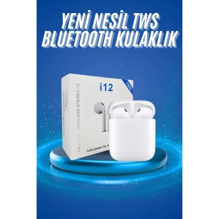 Kablosuz Bluetooth Kulaklık Yeni Nesil Android ve İOS Uyumlu Kulaklık Beyaz