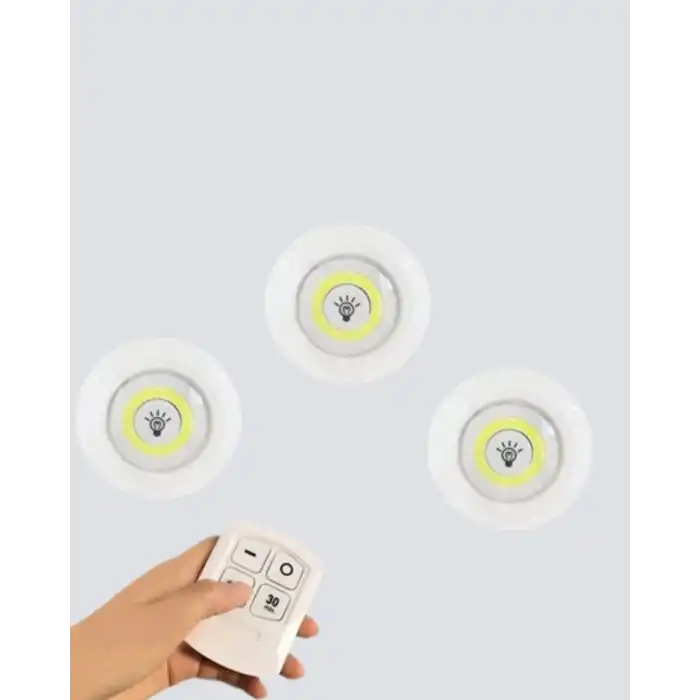 Kablosuz Gün Işığı 3’lü Led Spot Lamba Kumandalı