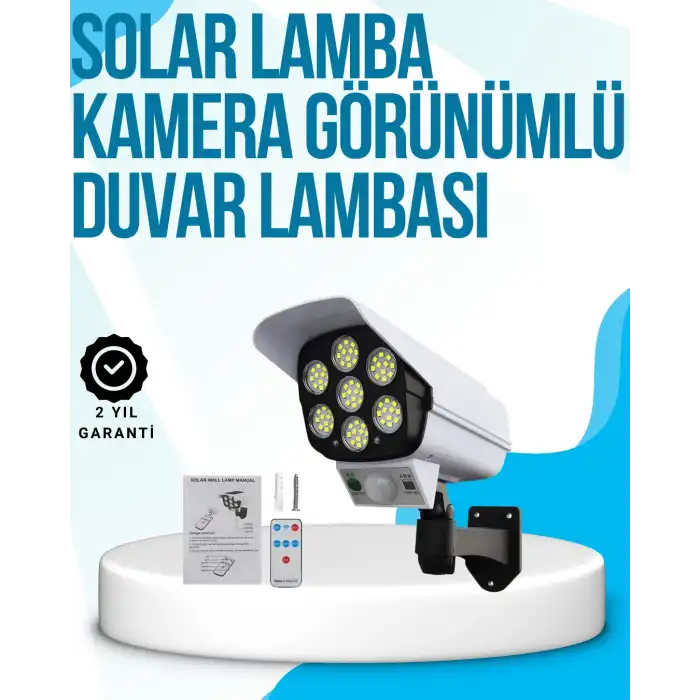 Kablosuz, Güneş Paneliyle Şarj Olan Dış Mekan Lambası – 8-10 Saat Aydınlatma Süresi