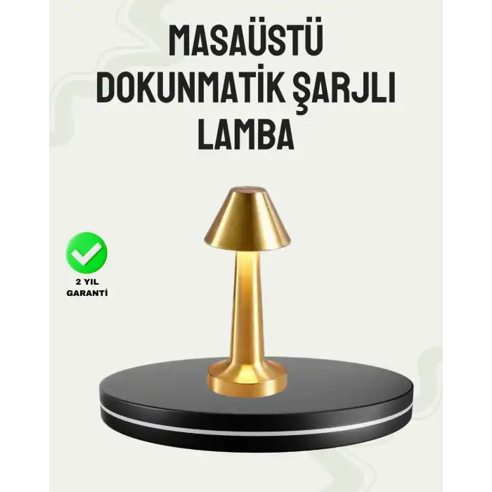 Kablosuz LED Masa Lambası 1800mAh 3 Renk Aydınlatma Dokunmatik