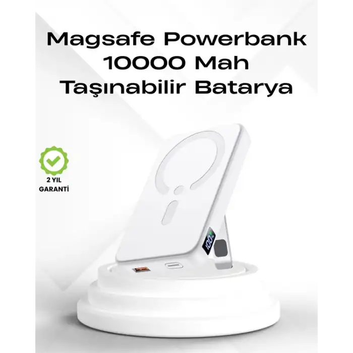 Kablosuz MagSafe Powerbank – iPhone Uyumlu, 10000 mAh, Isı Dağılımlı