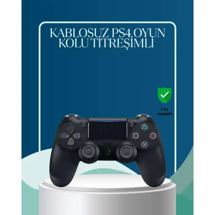 Kablosuz PS4 Oyun Kolu Çift Motor Titreşimli Uzun Bataryalı