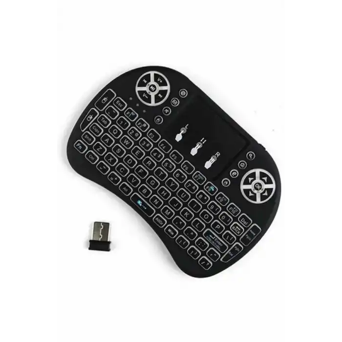 Kablosuz Türkçe Q Klavye RGB Işıklı Televizyon Ps3 Dokunmatik Mouse