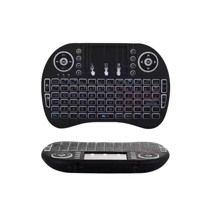 Kablosuz Türkçe Q Klavye RGB Işıklı Televizyon Ps3 Dokunmatik Mouse