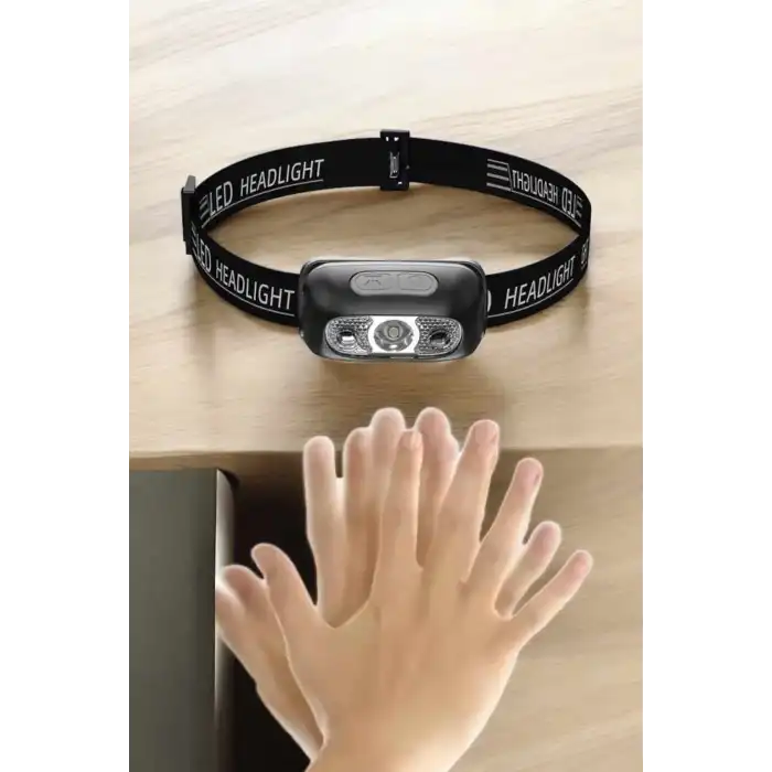 Kafa Lambası Kamp Lambası Led Işık Şarjlı Ayarlanabilir