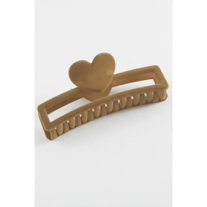 Kalp Renkli Kadife Mandal Toka 13 cm