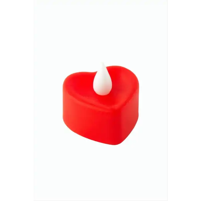 Kalp Şekilli Işıklı Mum 4 cm