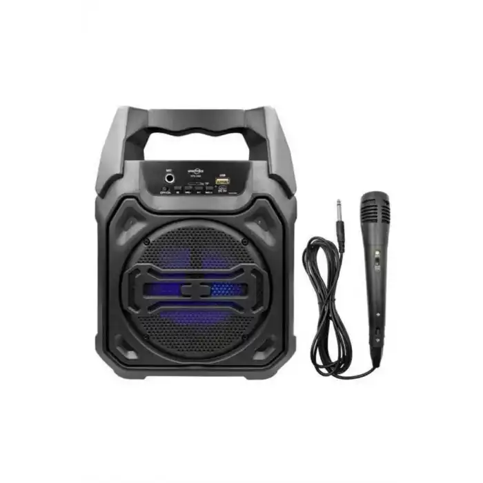 Karaoke Mikrofonlu Fm Radyolu Bluetooth Hoparlör Yüksek Ses Kaliteli