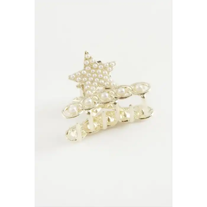Karışık İnci Metal Mandal Toka 2,5 cm