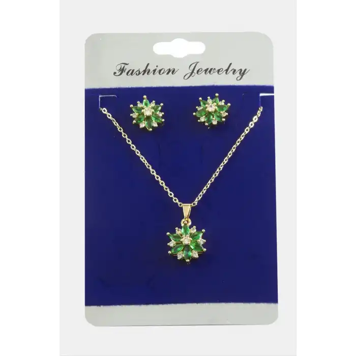 Kartanesi Zirkon Taşlı Set Kolye