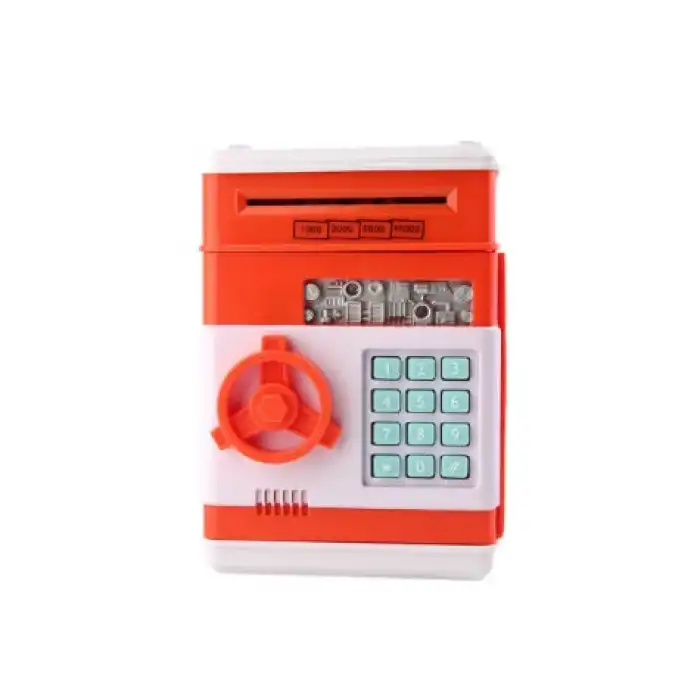 Şifreli Elektronik Kasa Kumbara - Işıklı Sesli Çocuk Tasarruf Kasası (336336)