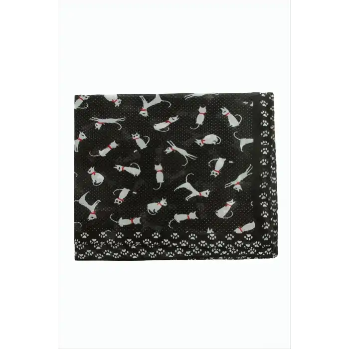 Kedi Desenli Bandana 50*50