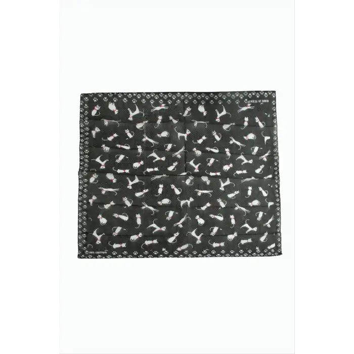 Kedi Desenli Bandana 50*50
