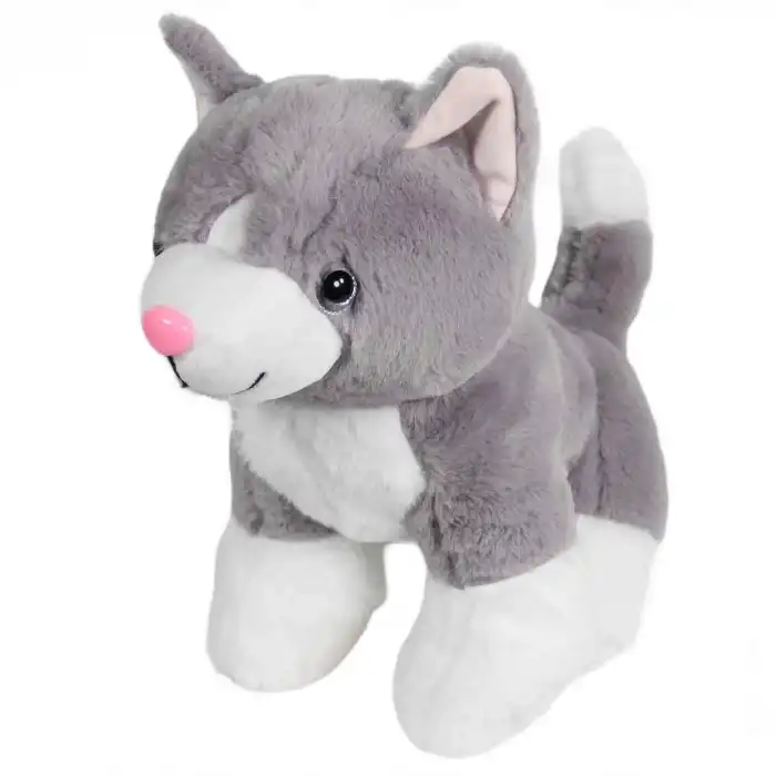 Kedi Peluş Gri 36 cm