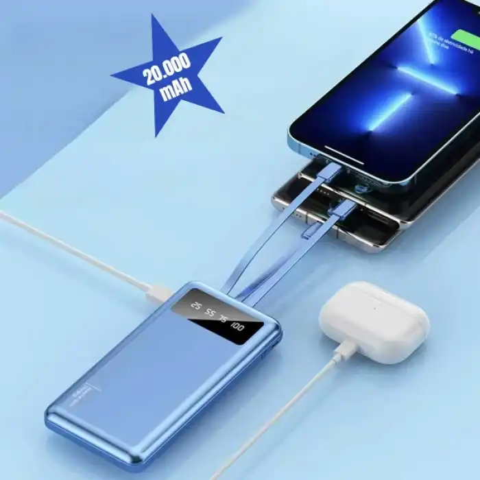 Kendinden Kablolu 20.000 mAh Powerbank