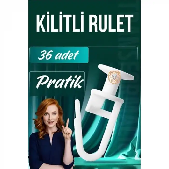 Kilitli Perde Düğmesi Perde Ruleti Perde Düğmesi 36 Adet 716103